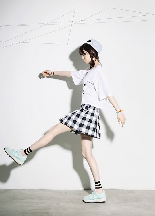 黑白穿搭　夏天